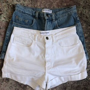 American Apparel High-waisted Denim Shorts
